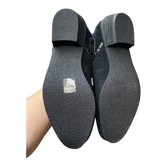 Jack Rogers Black Suede Poppy Ankle Boot Booties Low Heel Women's Shoe Size 8M - Picture 10 of 11